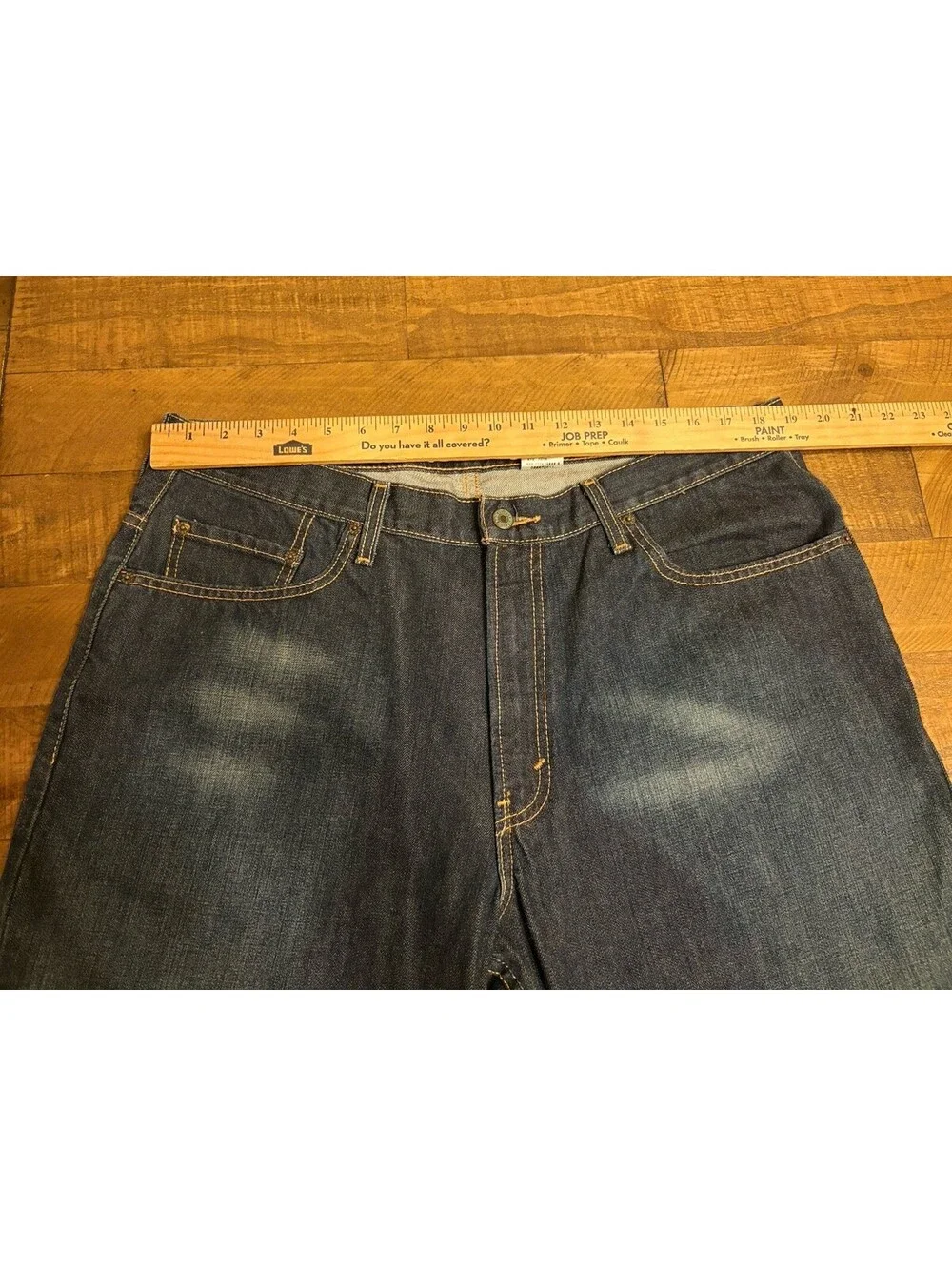 Levis 567 Low Loose Boot Relaxed Denim Jeans Dark Wash Men’s 38x30 Vintage Y2K
